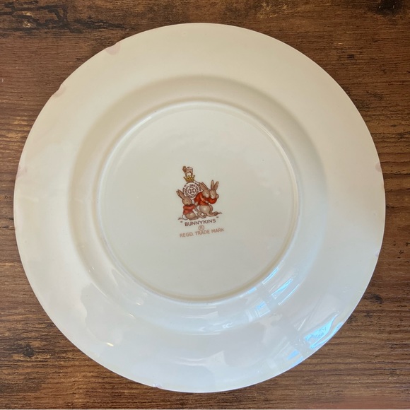 1959-1975 Royal Doulton Bunnykins "Around the rosie" plate - Picture 2 of 8